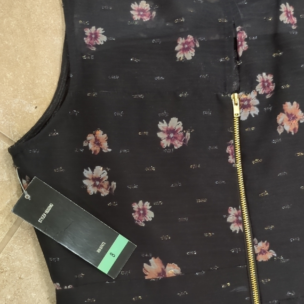 Glamour Black and Pink Floral Formal Dress - Picture 4 of 4